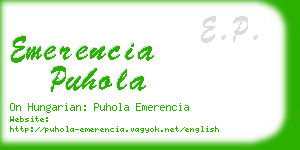 emerencia puhola business card